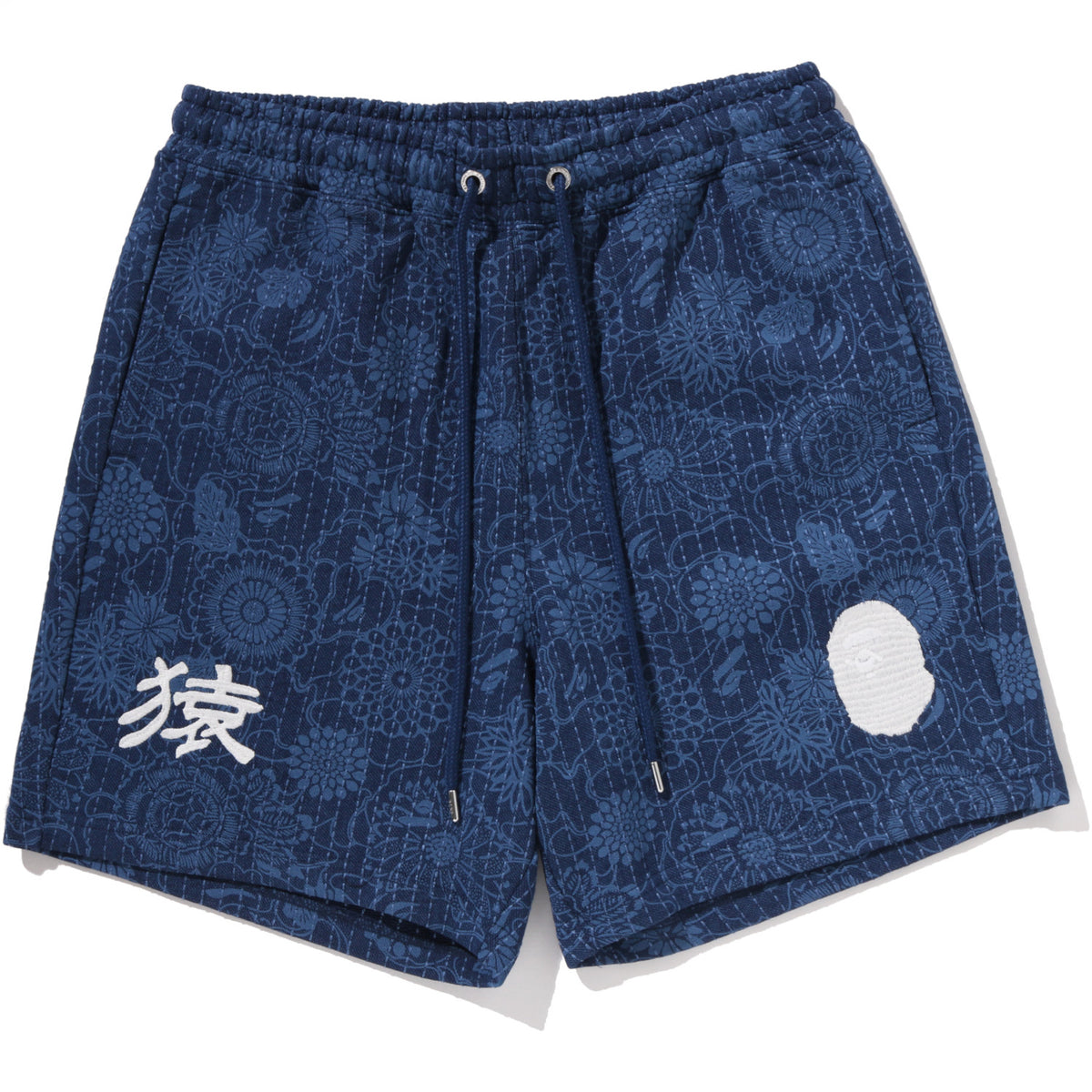 JAPANESE INDIGO ART CAMO RELAXED FIT SWEAT SHORTS MENS