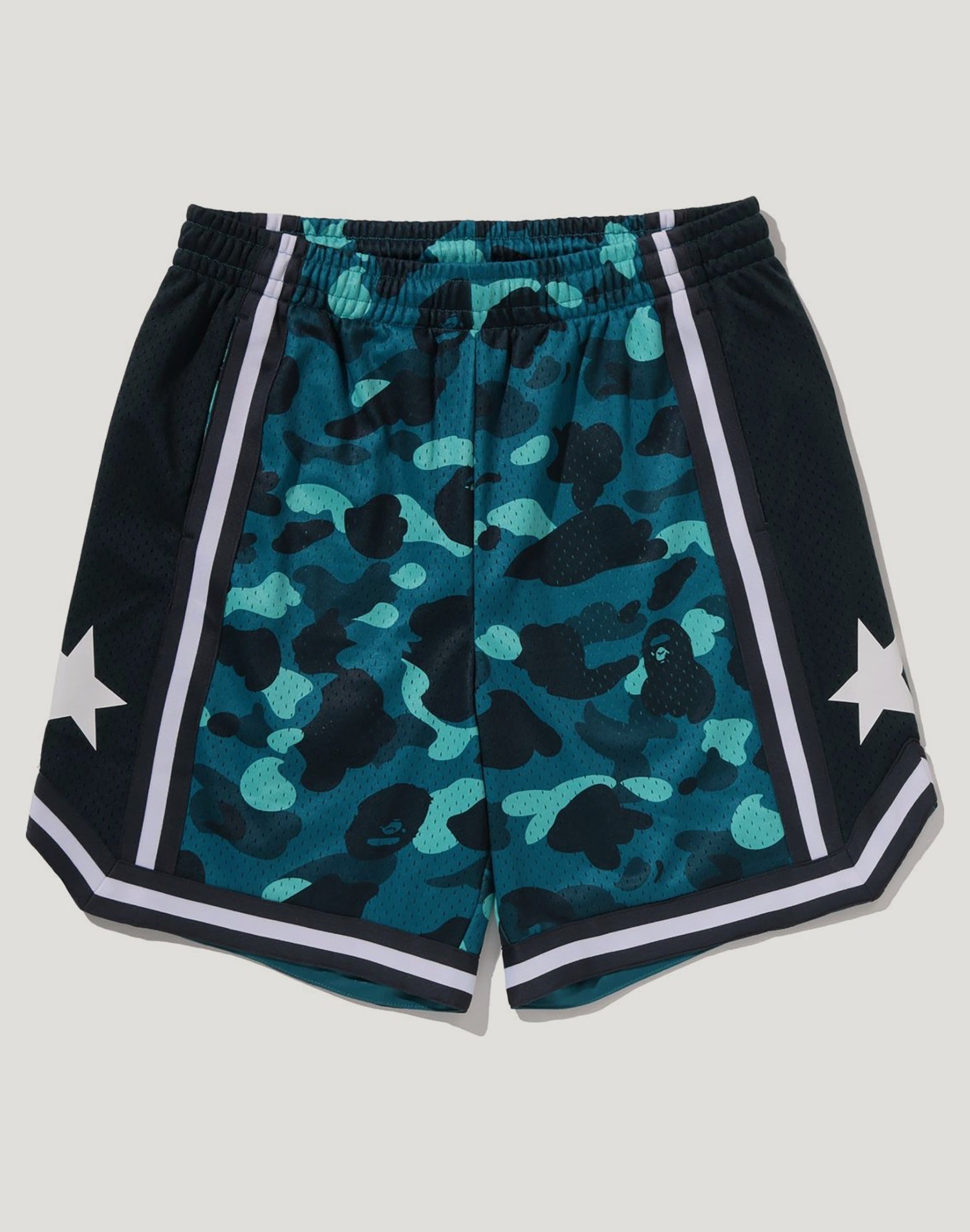 COLOR CAMO MESH RELAXED FIT SHORTS MENS