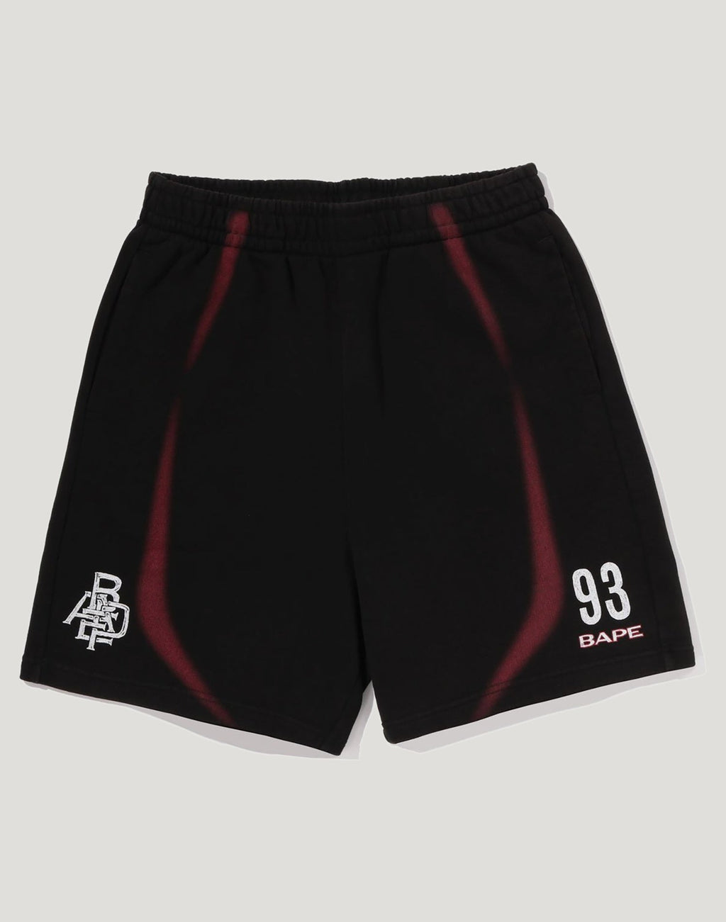 HEAVY WASH HAND DRAW FOOTBALL LOGO RELAXED FIT SWEAT SHORTS MENS