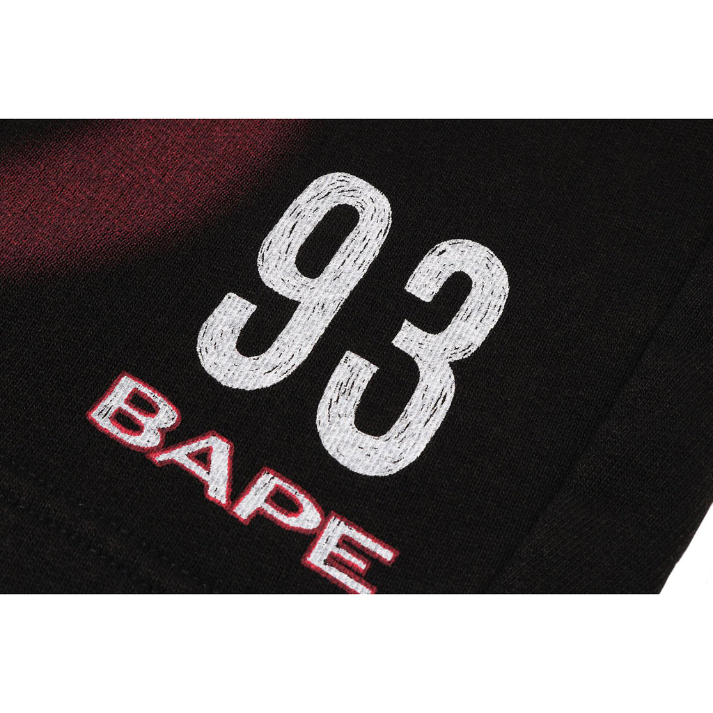 HEAVY WASH HAND DRAW FOOTBALL LOGO RELAXED FIT SWEAT SHORTS MENS