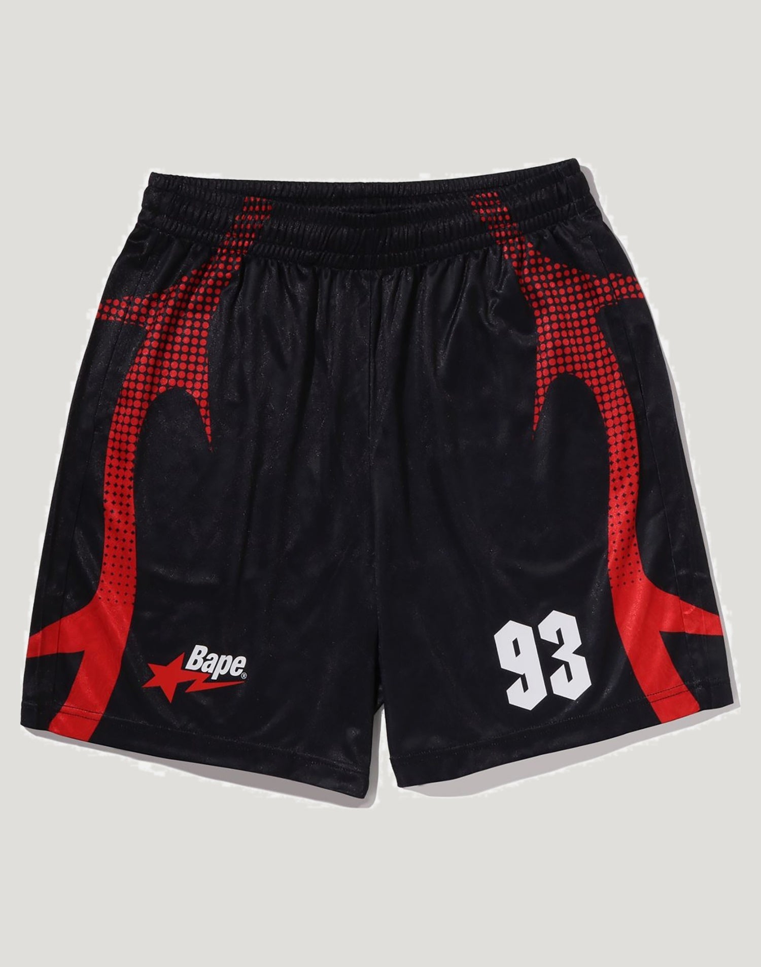 APE FLAME MONOGRAM JACQUARD RELAXED FIT FOOTBALL SHORTS MENS