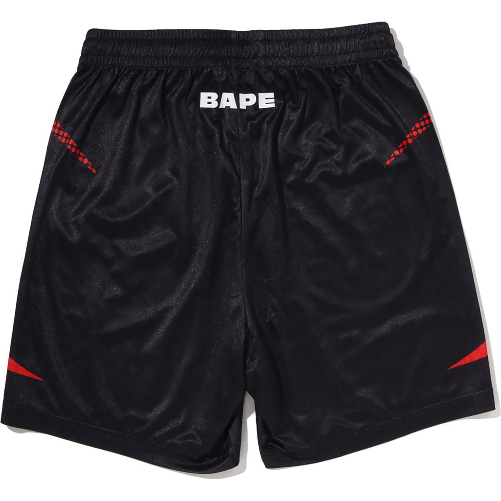 APE FLAME MONOGRAM JACQUARD RELAXED FIT FOOTBALL SHORTS MENS