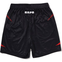 APE FLAME MONOGRAM JACQUARD RELAXED FIT FOOTBALL SHORTS MENS