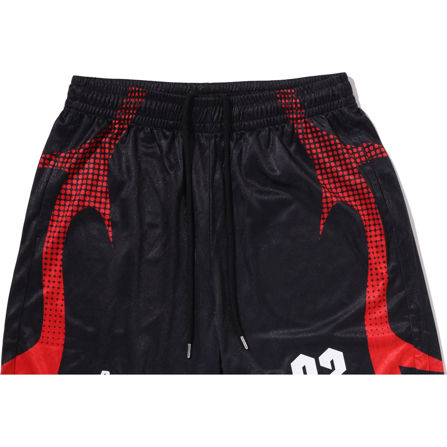 APE FLAME MONOGRAM JACQUARD RELAXED FIT FOOTBALL SHORTS MENS – us