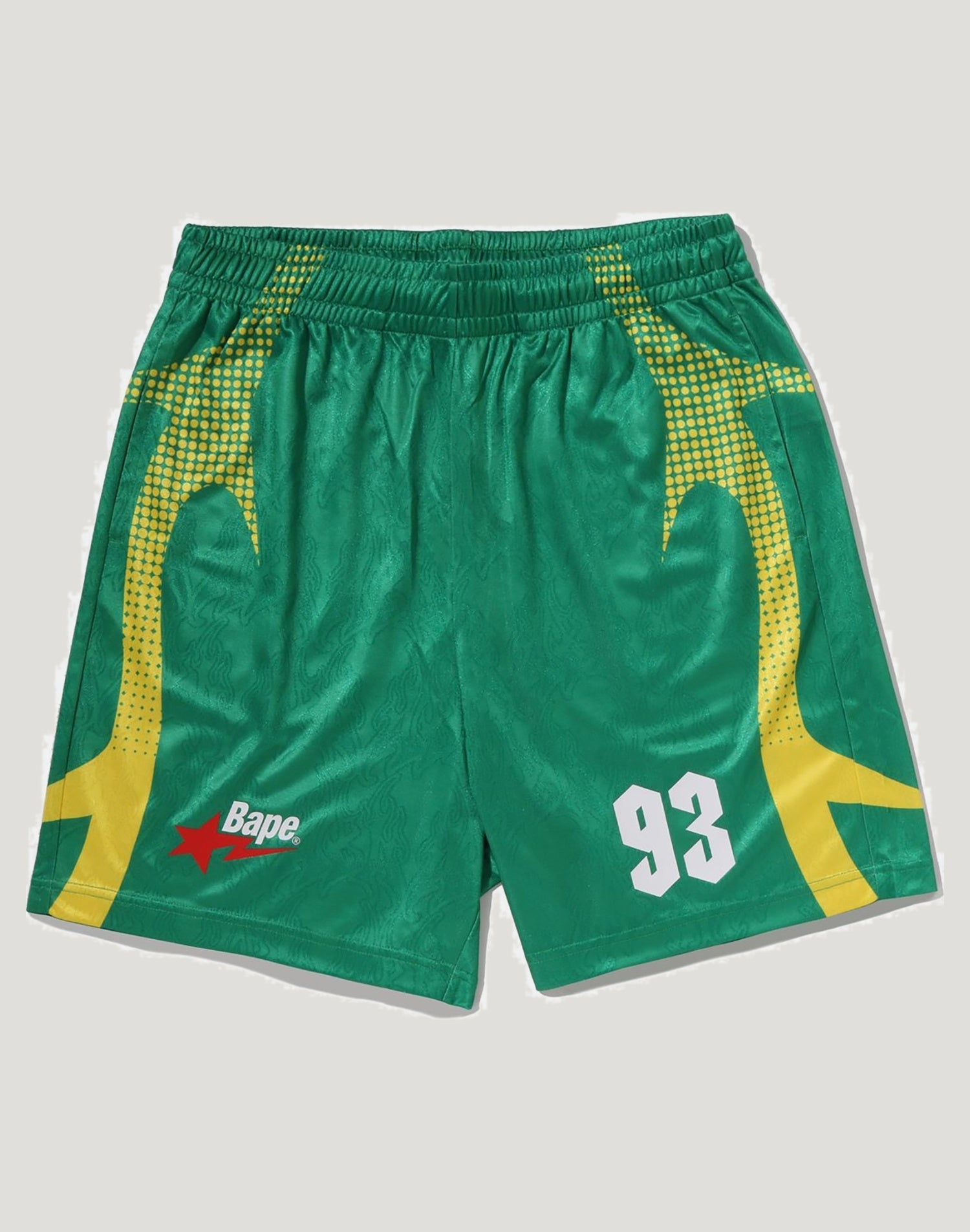 APE FLAME MONOGRAM JACQUARD RELAXED FIT FOOTBALL SHORTS MENS
