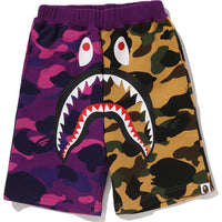 SPLIT CAMO SHARK SWEAT SHORTS KIDS