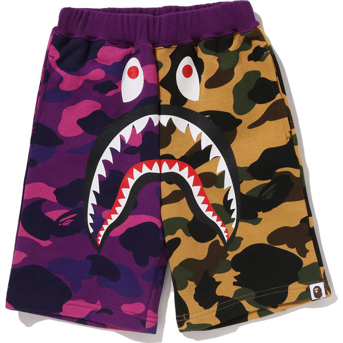 SPLIT CAMO SHARK SWEAT SHORTS KIDS