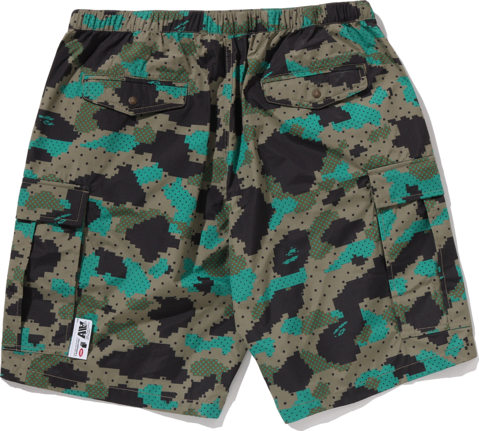 BAPE BY KAZUKI KURAISHI CAMO BELTED 3 LAYER CARGO SHORTS MENS – us