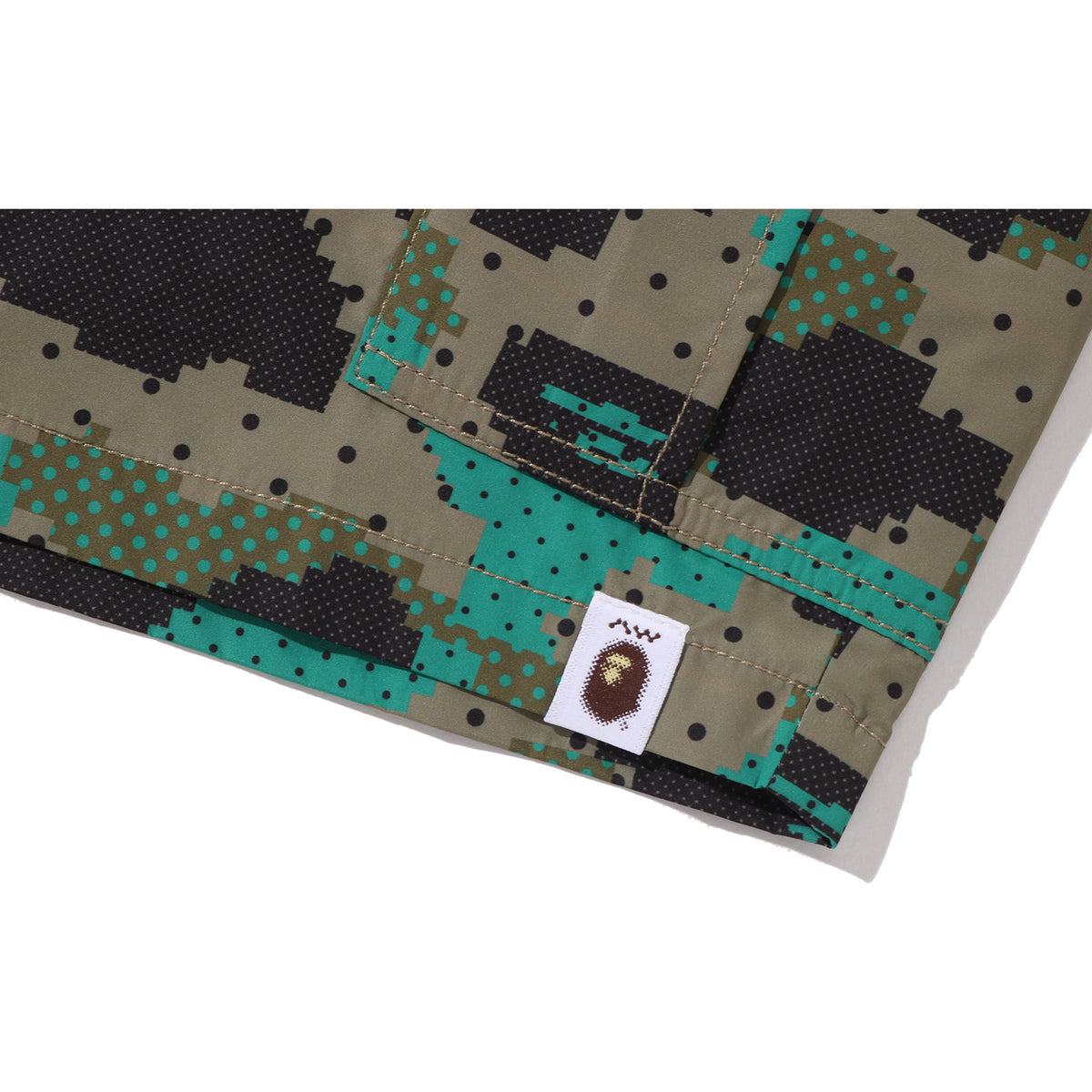 BAPE BY KAZUKI KURAISHI CAMO BELTED 3 LAYER CARGO SHORTS MENS