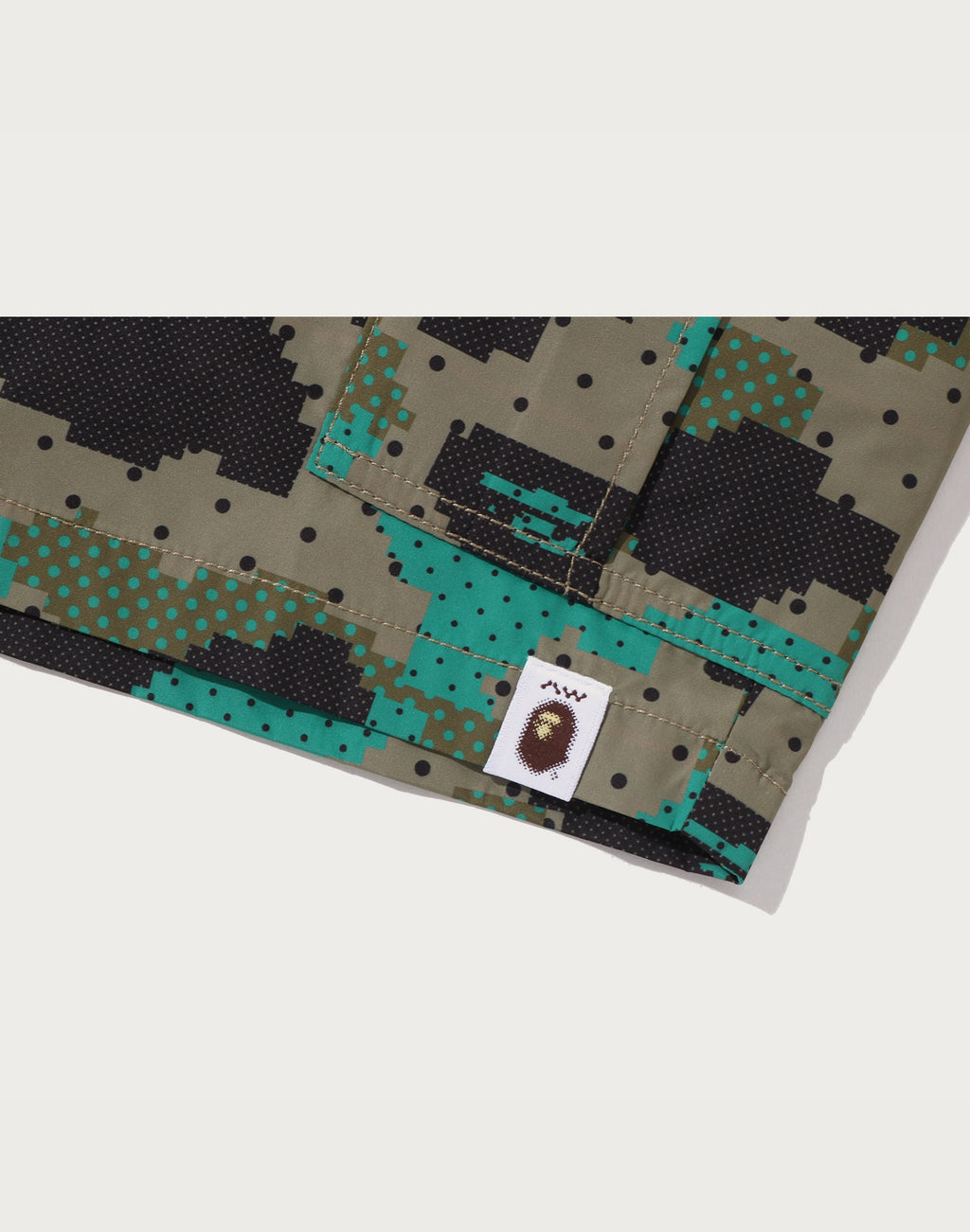 BAPE BY KAZUKI KURAISHI CAMO BELTED 3 LAYER CARGO SHORTS MENS