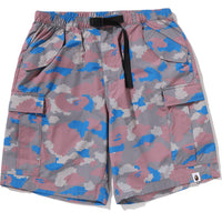 BAPE BY KAZUKI KURAISHI CAMO BELTED 3 LAYER CARGO SHORTS MENS