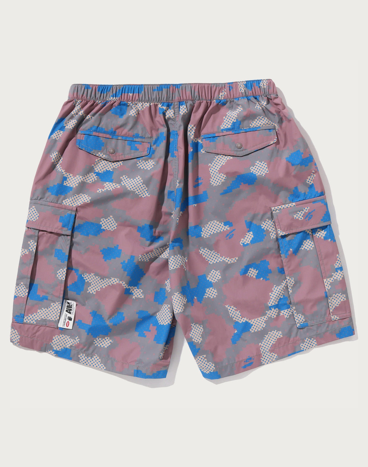BAPE BY KAZUKI KURAISHI CAMO BELTED 3 LAYER CARGO SHORTS MENS