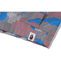 BAPE BY KAZUKI KURAISHI CAMO BELTED 3 LAYER CARGO SHORTS MENS