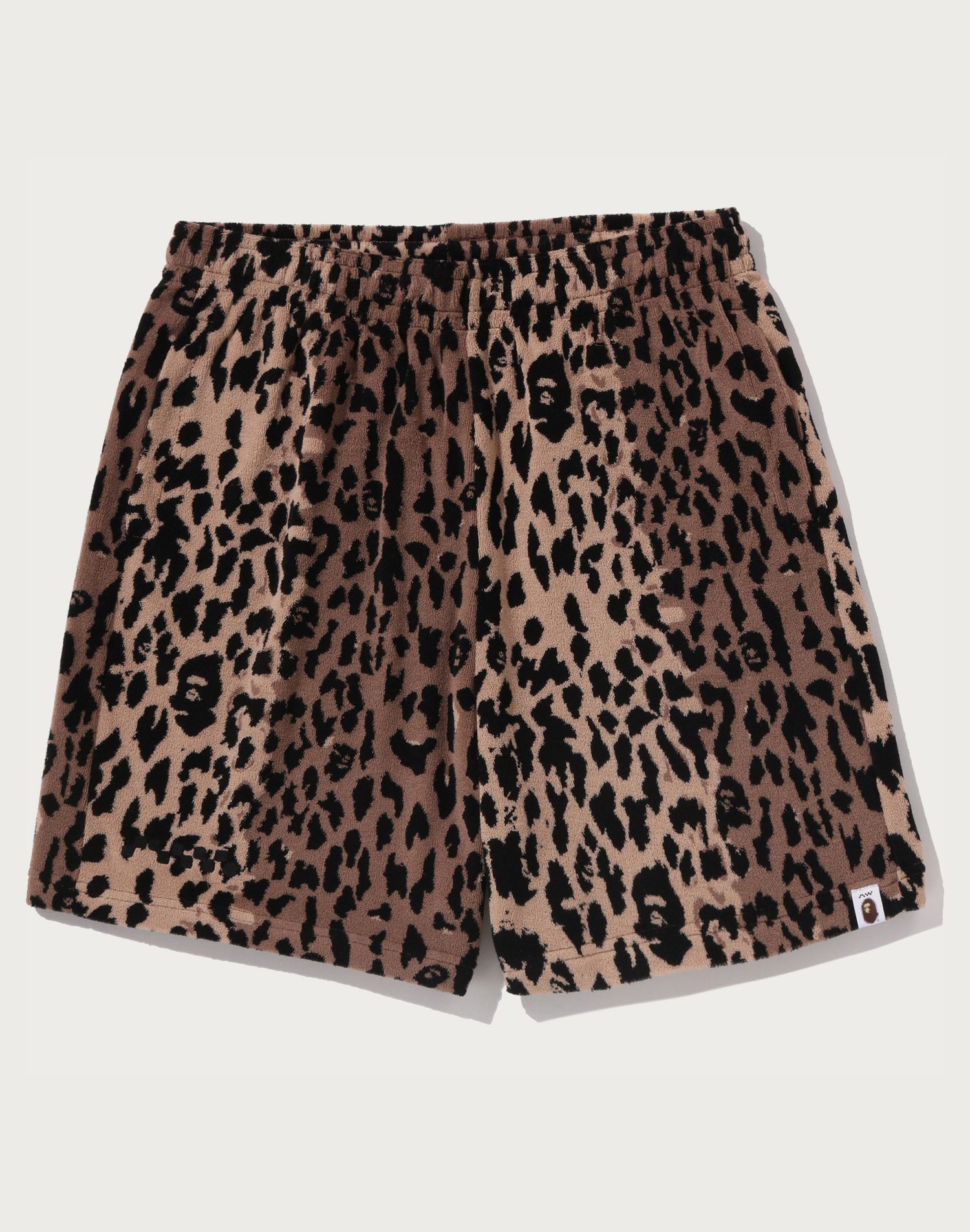 BAPE BY KAZUKI KURAISHI LEOPARD JACQUARD SHORTS MENS