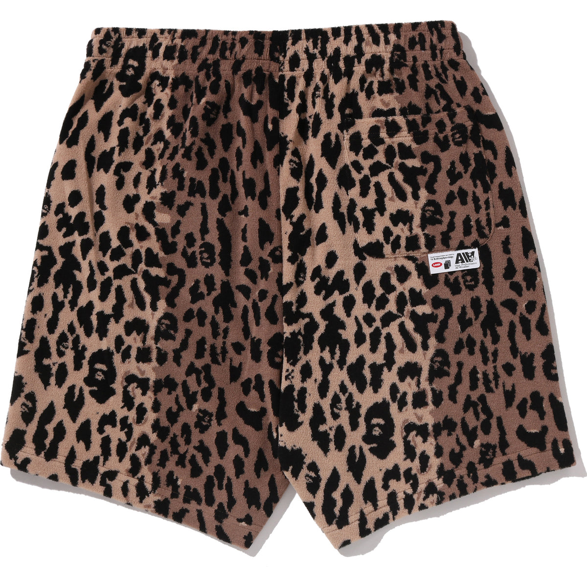 BAPE BY KAZUKI KURAISHI LEOPARD JACQUARD SHORTS MENS