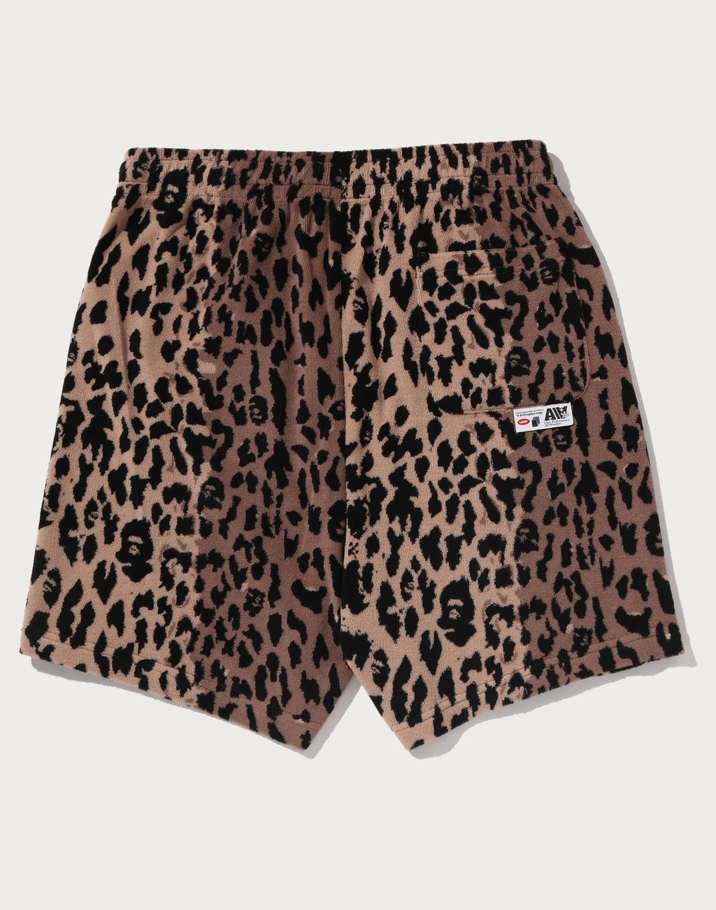 BAPE BY KAZUKI KURAISHI LEOPARD JACQUARD SHORTS MENS