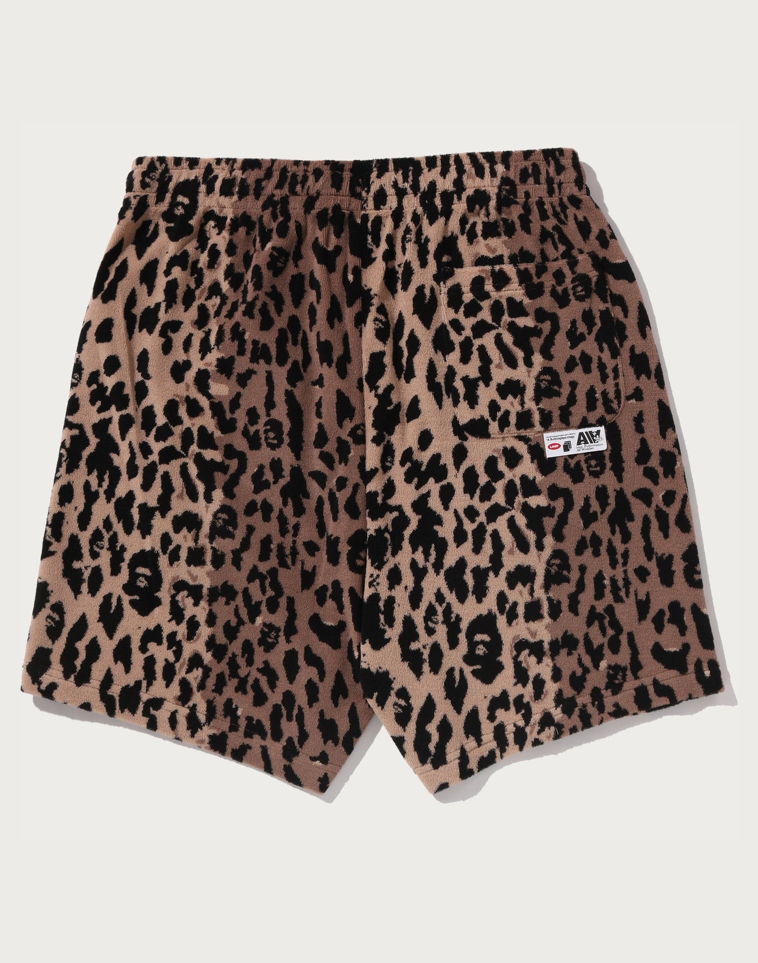 BAPE BY KAZUKI KURAISHI LEOPARD JACQUARD SHORTS MENS