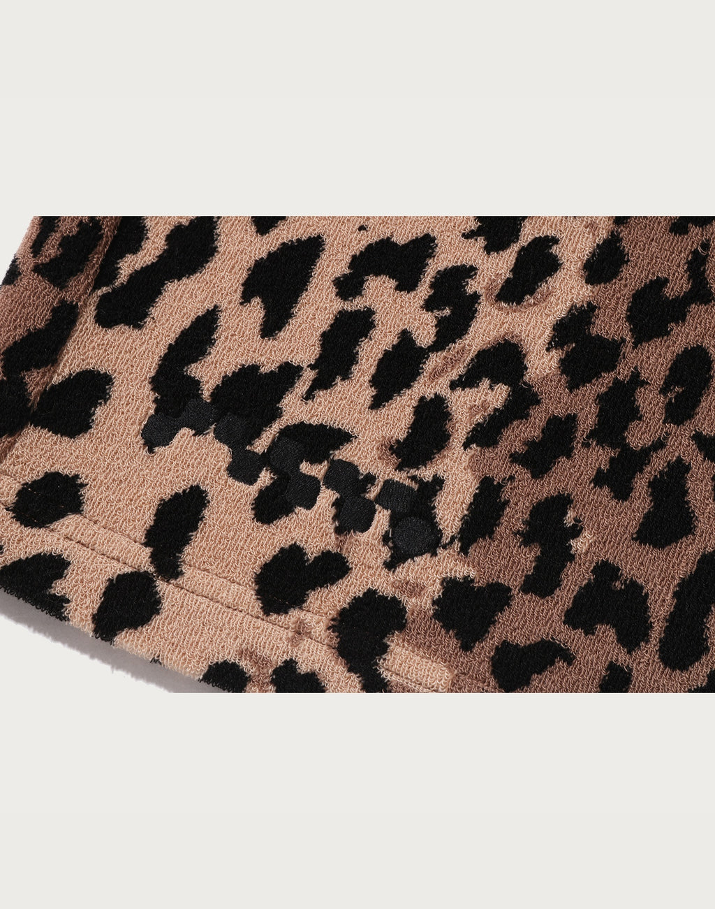 BAPE BY KAZUKI KURAISHI LEOPARD JACQUARD SHORTS MENS