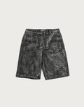 CROC PATTERN LEATHER KNEE LENGTH PANTS MENS