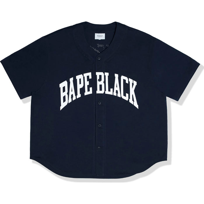 BAPE BLACK BAPE LOGO BASEBALL SHIRT MENS