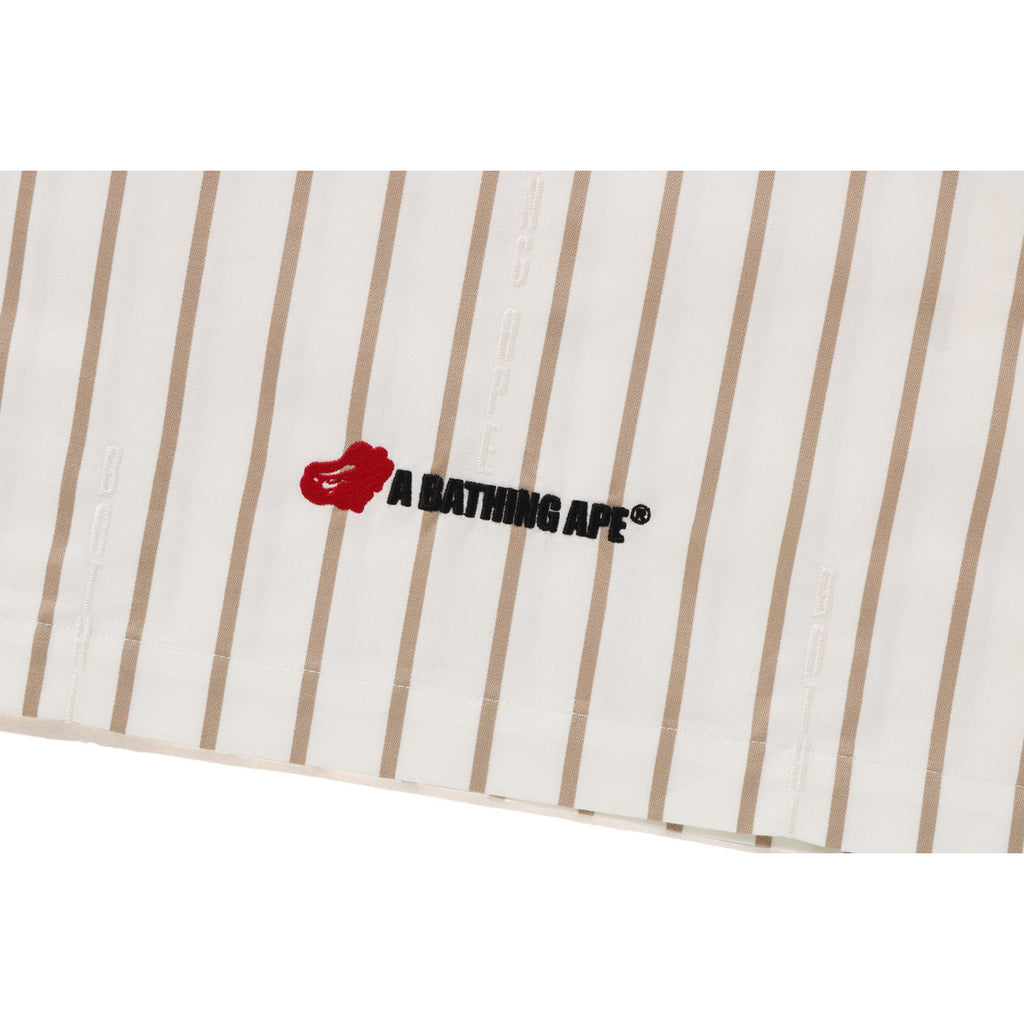 BAPE STRIPE HALF-ZIP S/S SHIRT MENS | us.bape.com