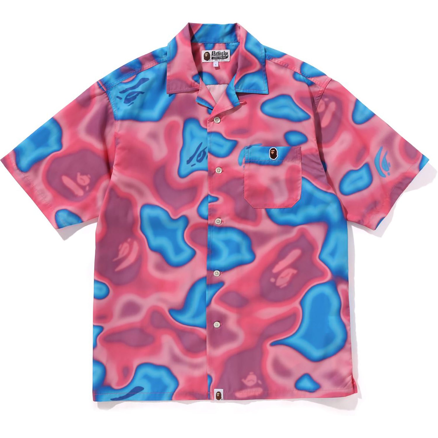 Bape ピンク迷彩 ベースボールシャツ 88 全商品 | bape.com