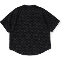 COLLEGE MONOGRAM BASEBALL SS DENIM SHIRT MENS