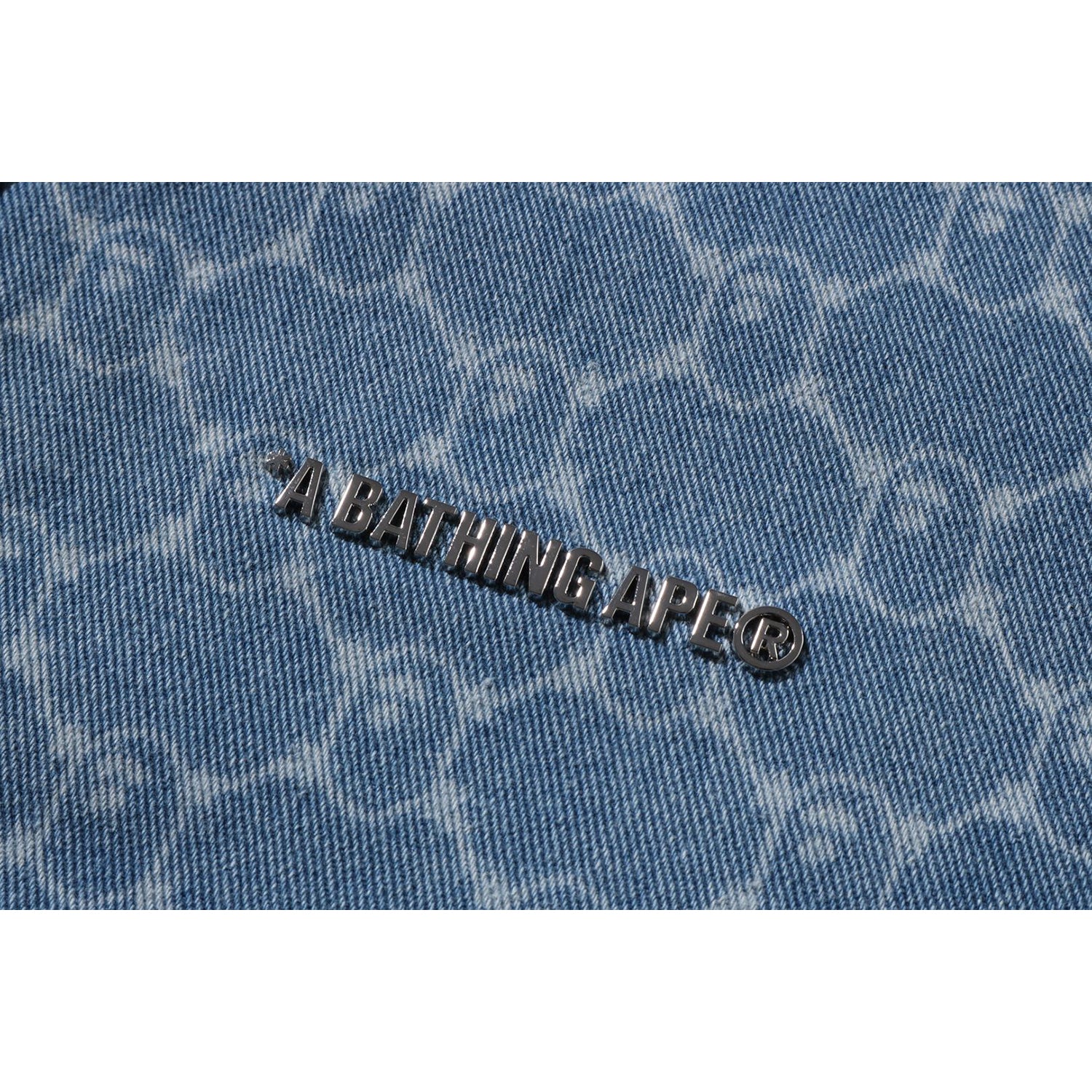 COLLEGE MONOGRAM BASEBALL SS DENIM SHIRT MENS – us.bape.com