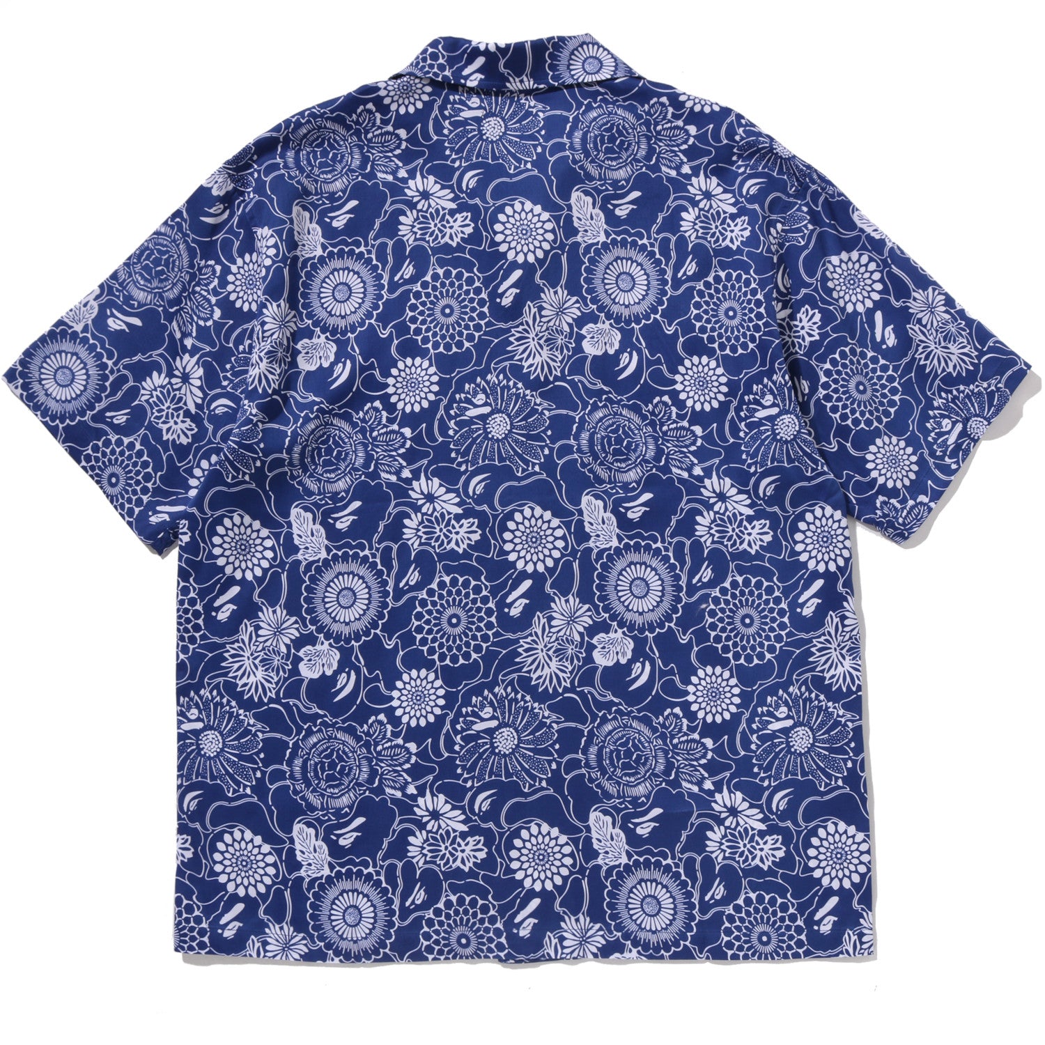 JAPANESE INDIGO ART CAMO OPEN COLLAR SS SHIRT MENS – us.bape.com