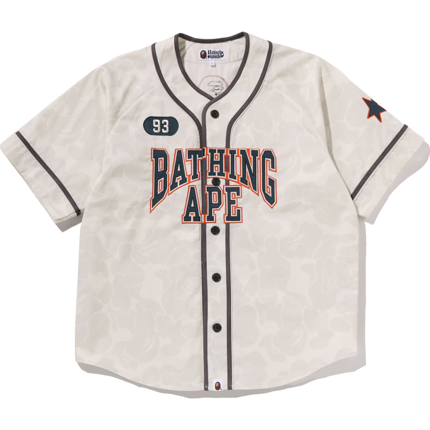 SOLID CAMO MULTI LOGO BASEBALL SS SHIRT MENS – us.bape.com
