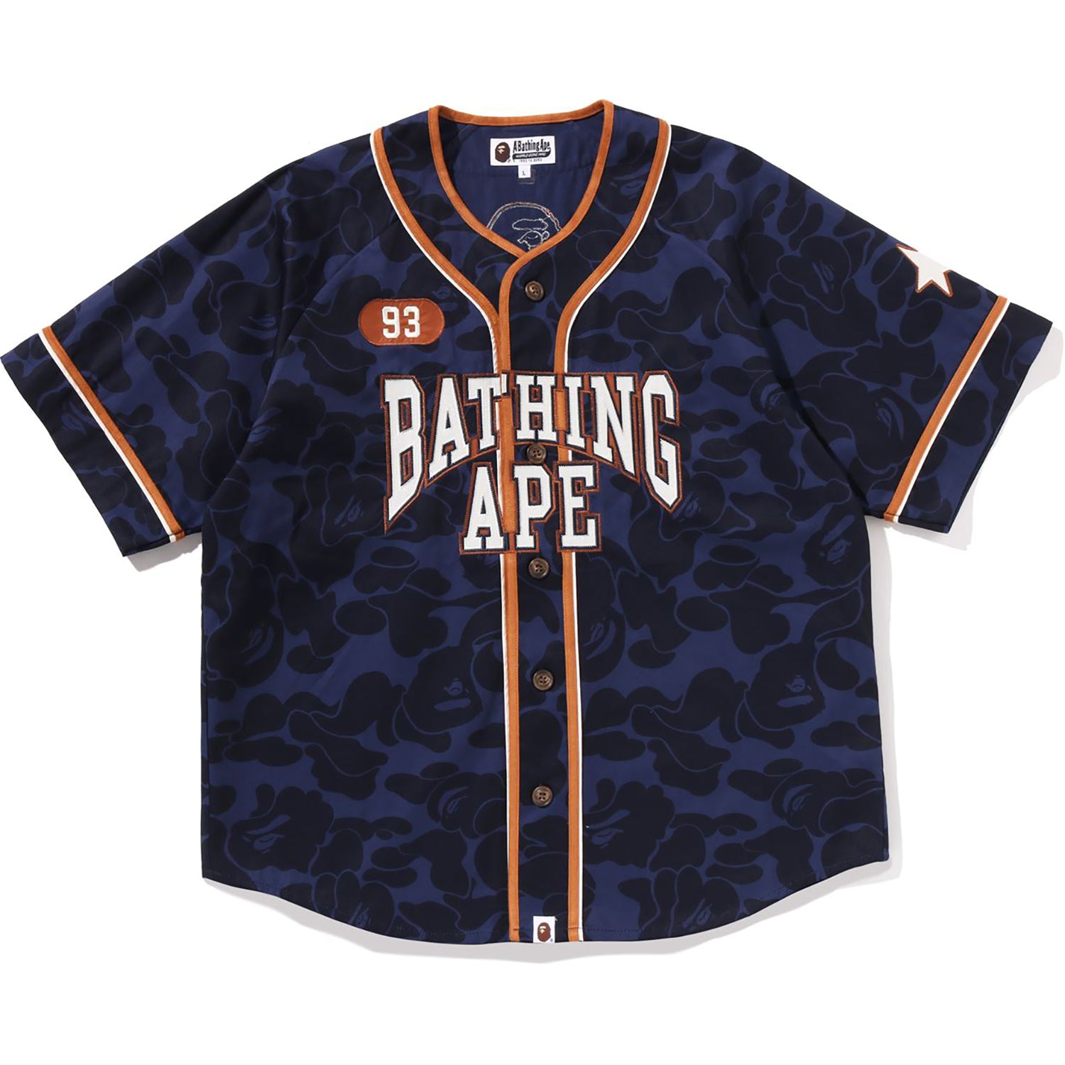 SOLID CAMO MULTI LOGO BASEBALL SS SHIRT MENS – us.bape.com