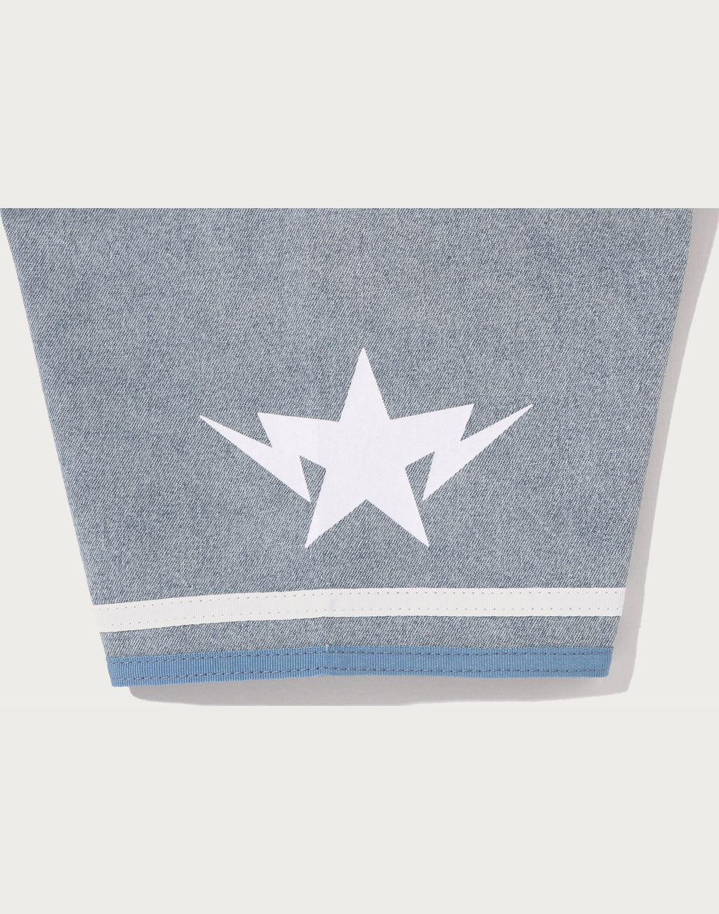 MULTI LOGO DENIM CROPPED BASEBALL SHIRT LADIES