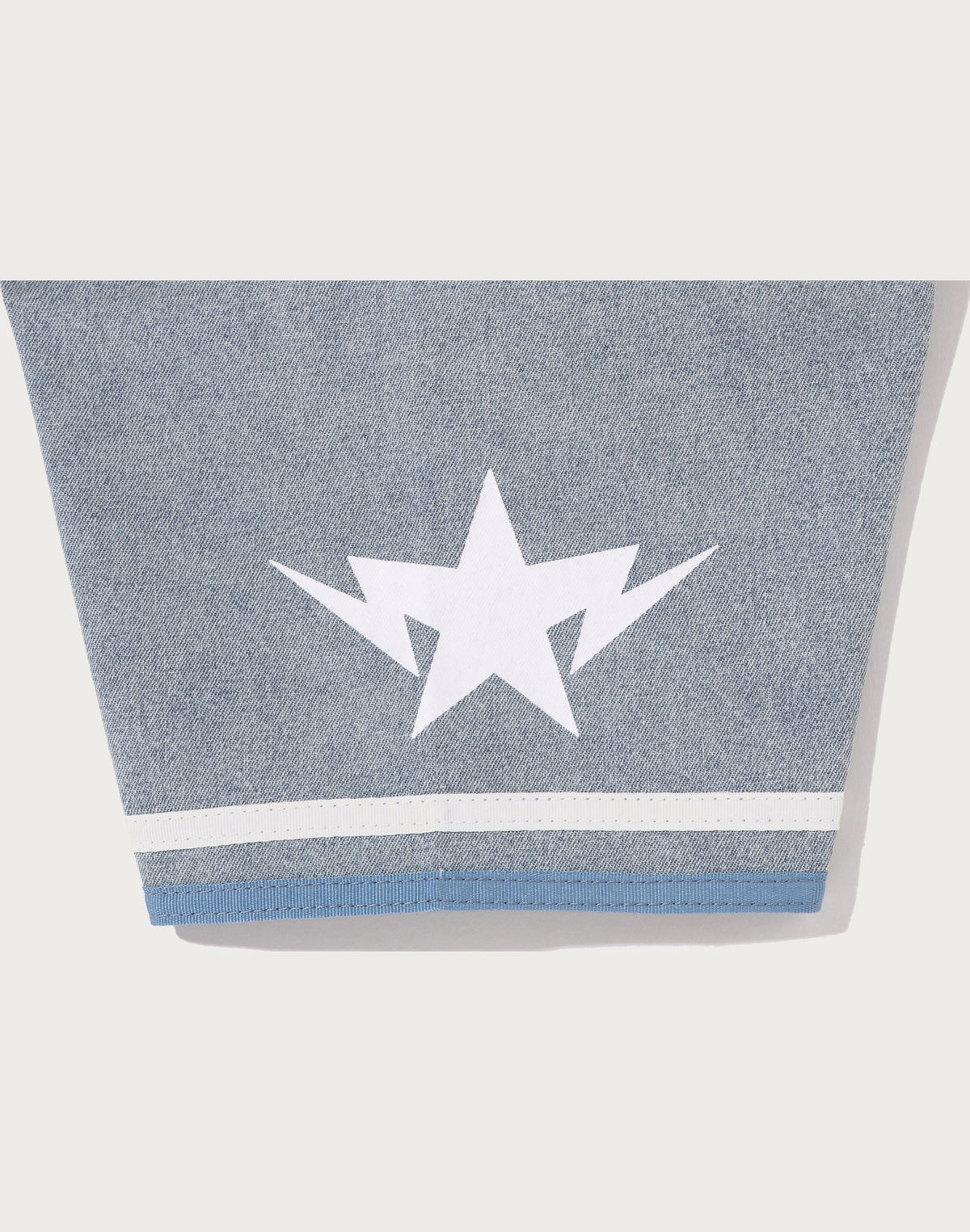 MULTI LOGO DENIM CROPPED BASEBALL SHIRT LADIES