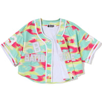 SCREEN CAMO MULTI LOGO BASEBALL SHIRT LADIES