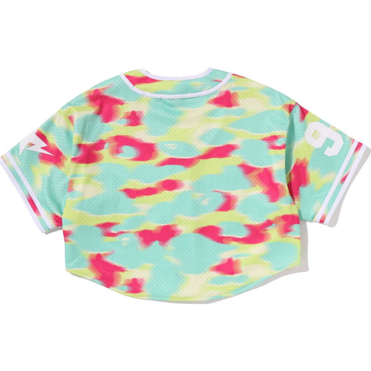 SCREEN CAMO MULTI LOGO BASEBALL SHIRT LADIES