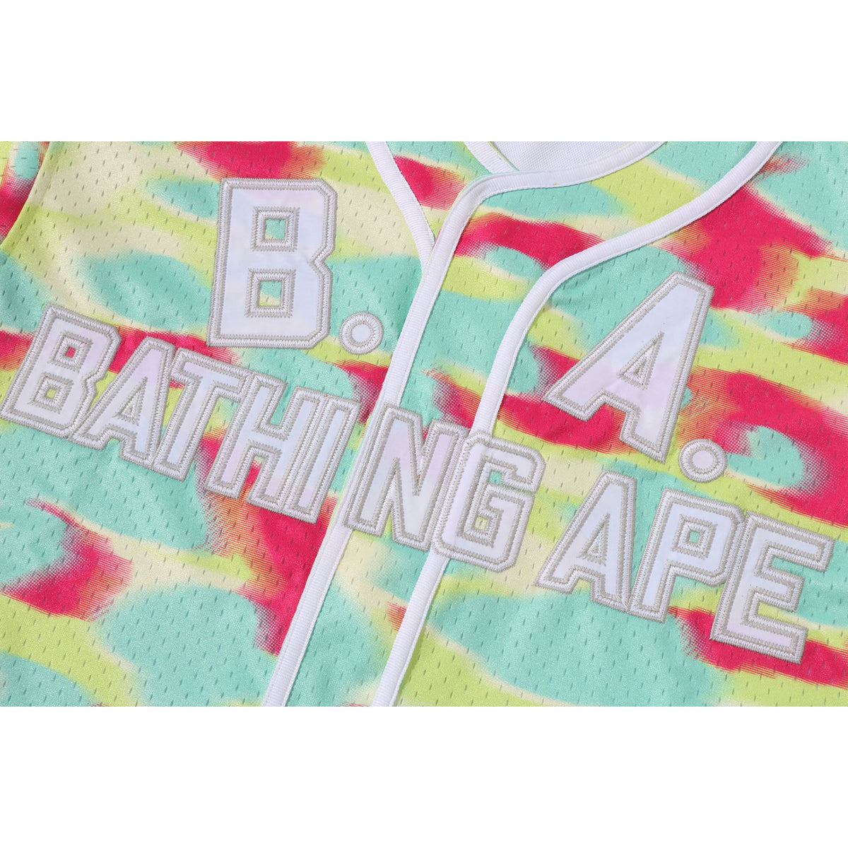 SCREEN CAMO MULTI LOGO BASEBALL SHIRT LADIES