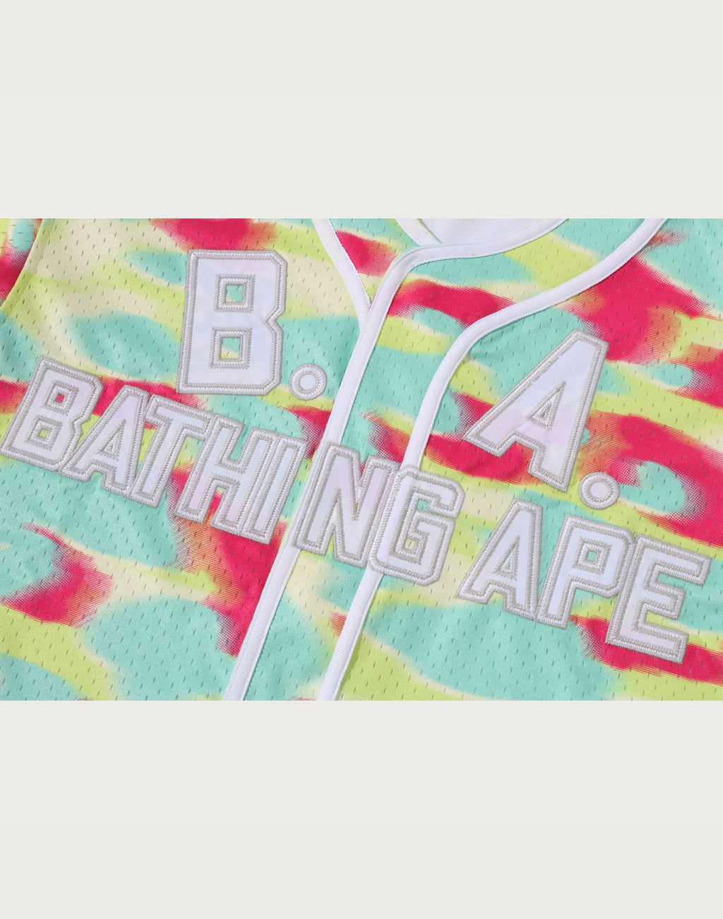 SCREEN CAMO MULTI LOGO BASEBALL SHIRT LADIES