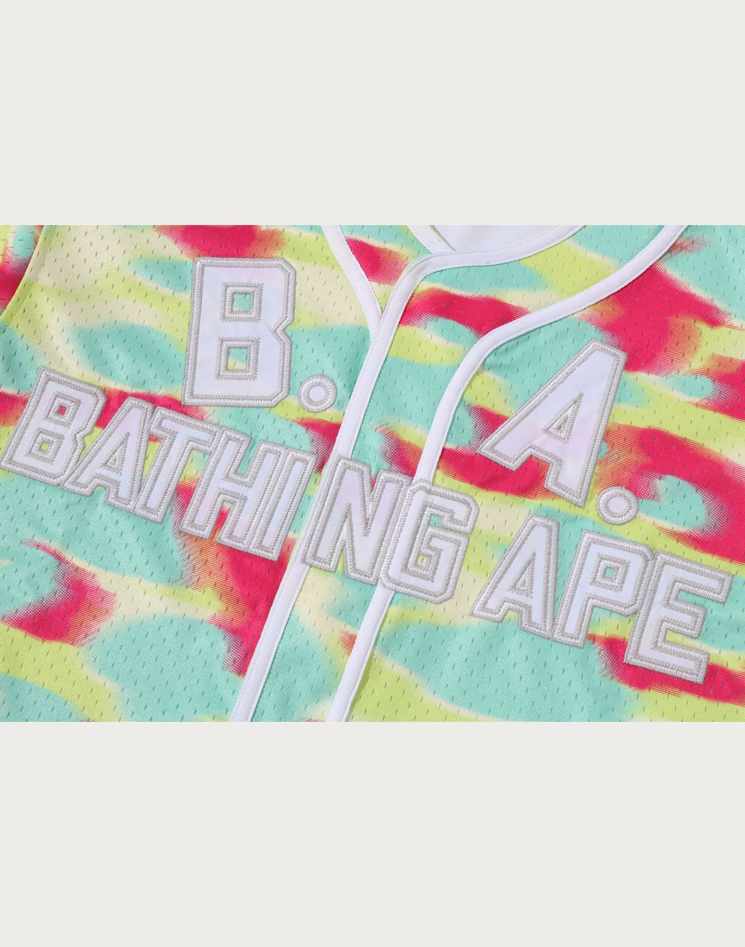 SCREEN CAMO MULTI LOGO BASEBALL SHIRT LADIES