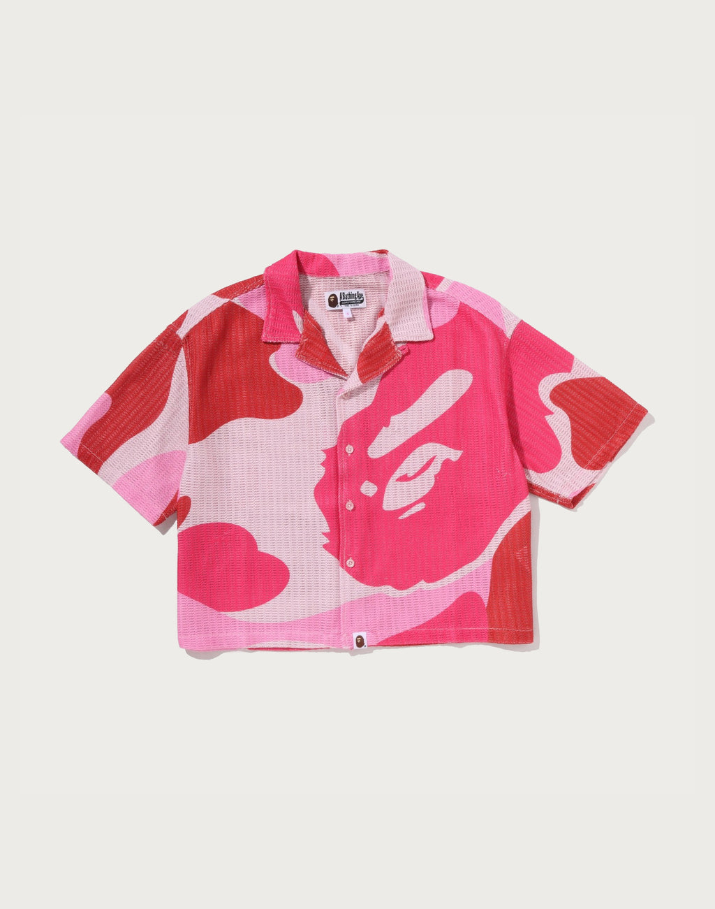 MEGA ABC CAMO OPEN COLLAR SHIRT LADIES
