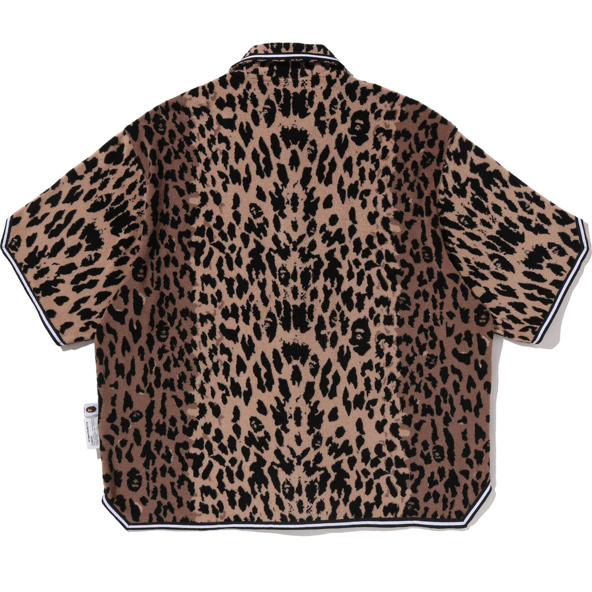BAPE BY KAZUKI KURAISHI LEOPARD JACQUARD SS SHIRT MENS