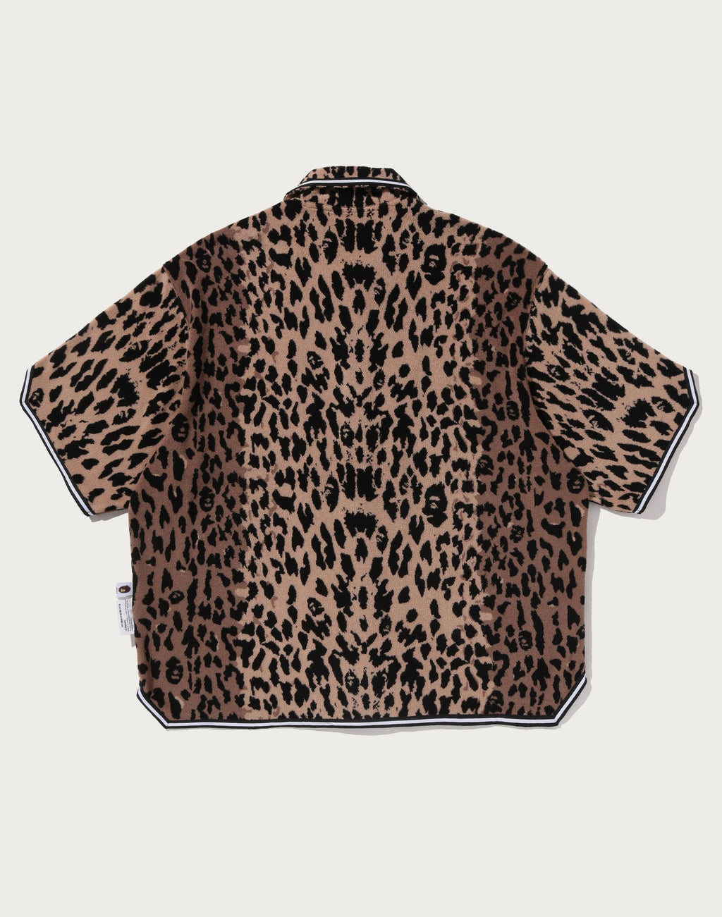 BAPE BY KAZUKI KURAISHI LEOPARD JACQUARD SS SHIRT MENS