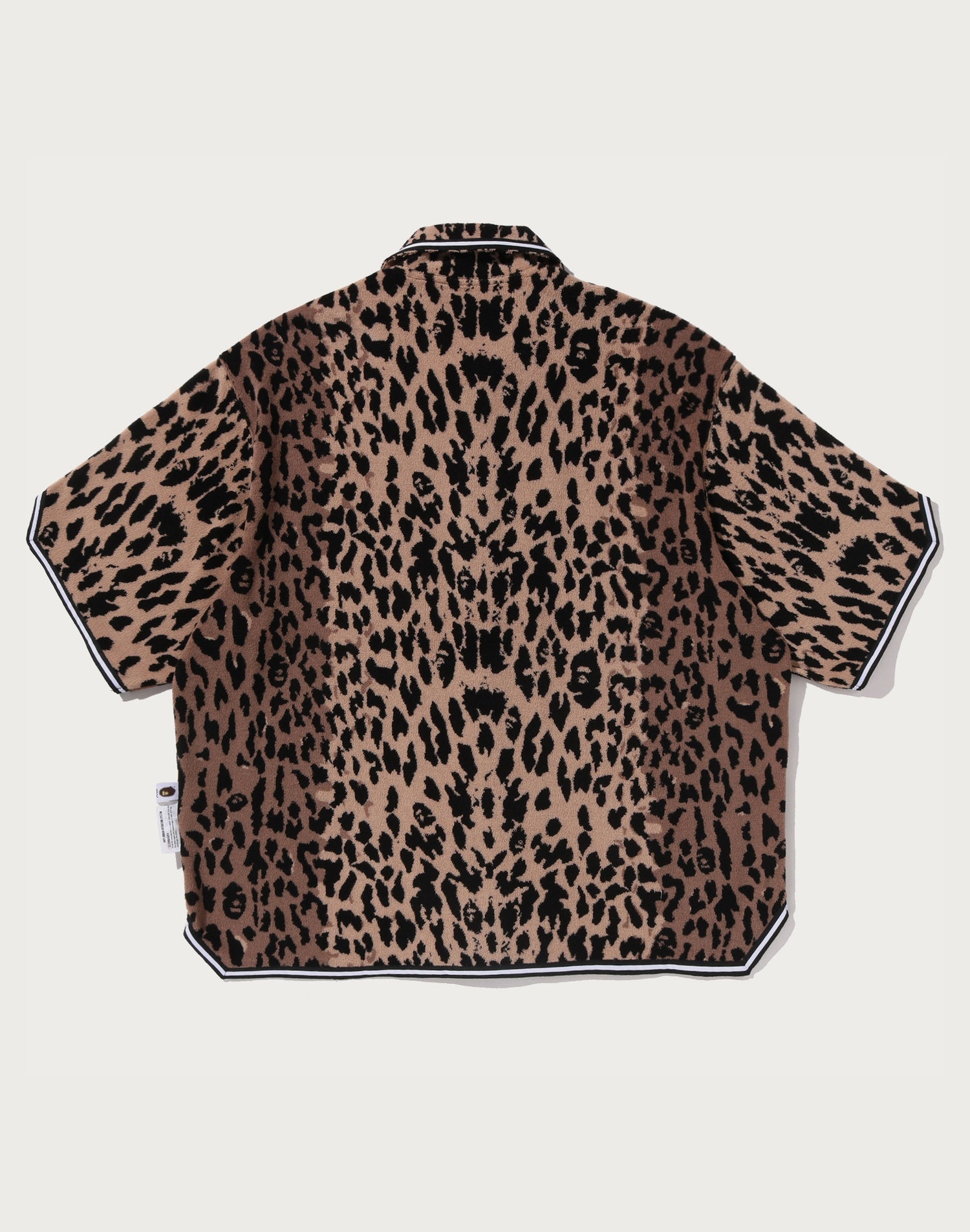 BAPE BY KAZUKI KURAISHI LEOPARD JACQUARD SS SHIRT MENS
