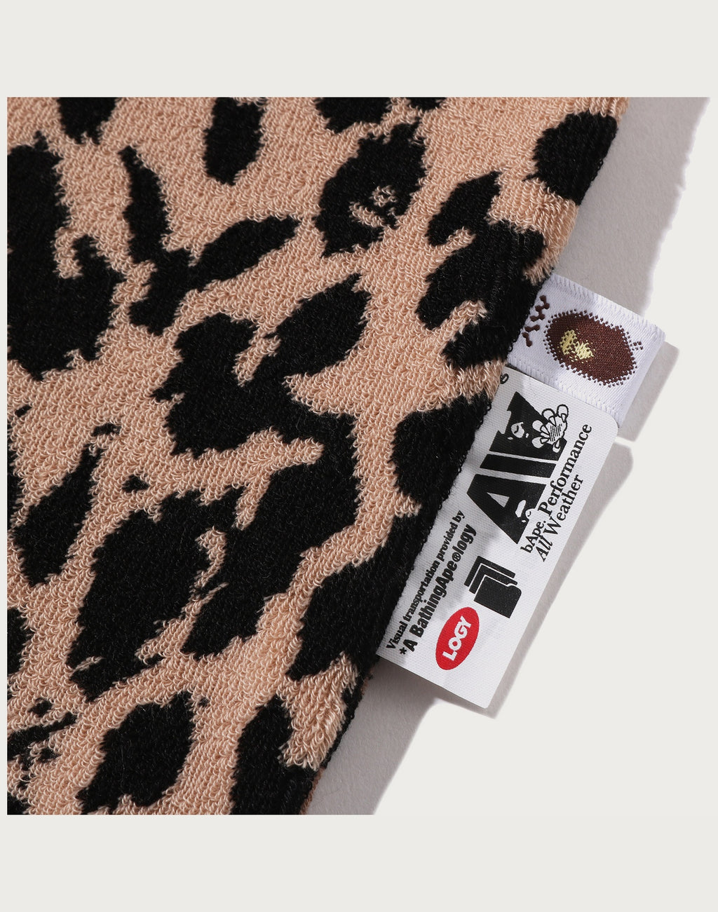 BAPE BY KAZUKI KURAISHI LEOPARD JACQUARD SS SHIRT MENS
