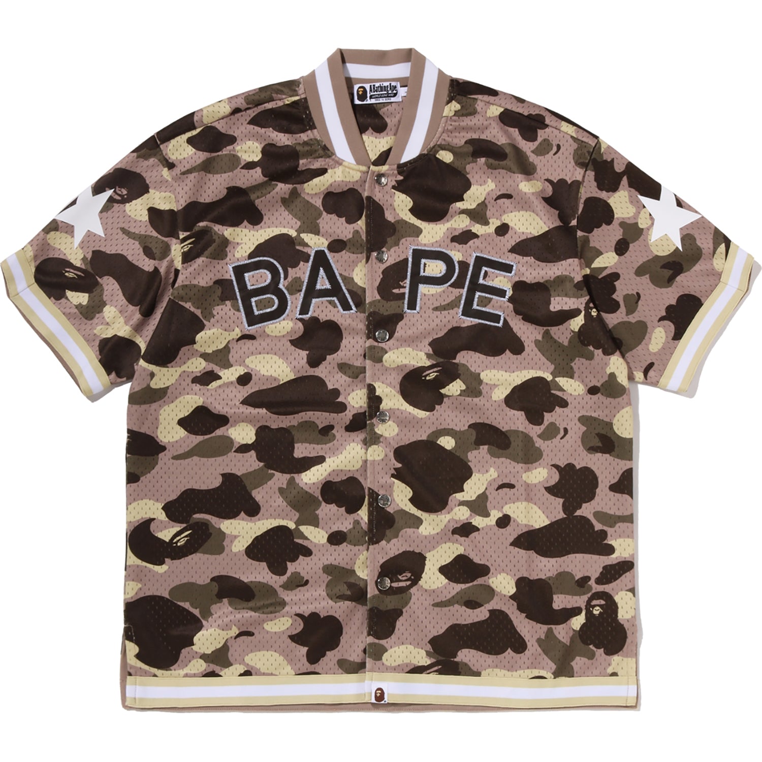 トップス A BATHING APE CAMO RELAXED FIT SHIRT 2XL COLOR CAMO MESH WARM UP RELAXED FIT SHIRT MENS – us.bape.com