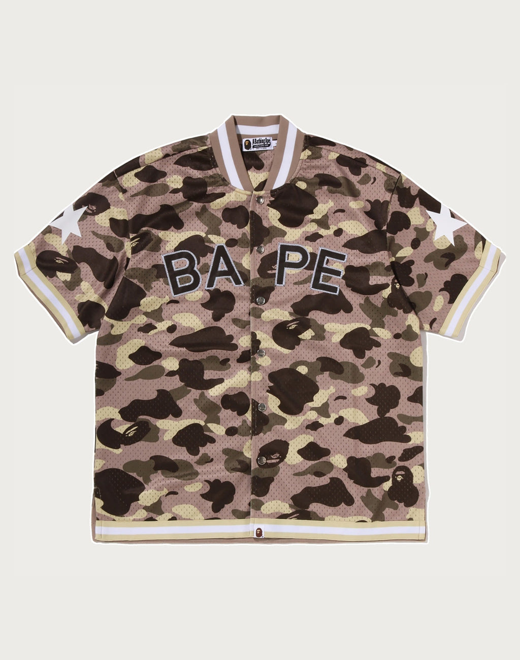 COLOR CAMO MESH WARM UP RELAXED FIT SHIRT MENS