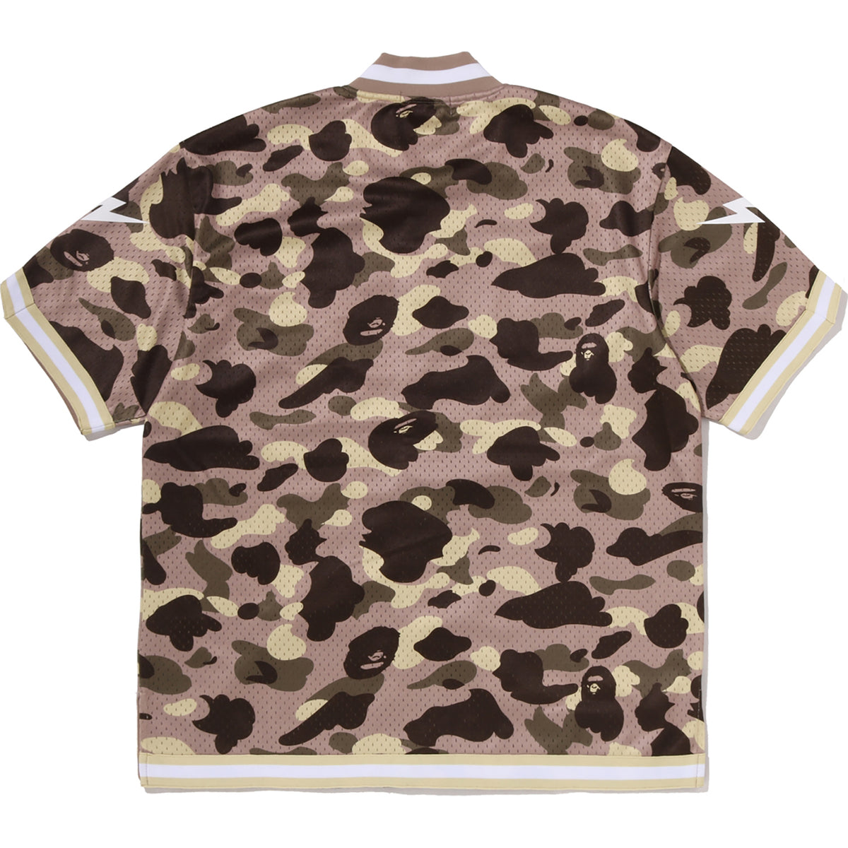 COLOR CAMO MESH WARM UP RELAXED FIT SHIRT MENS