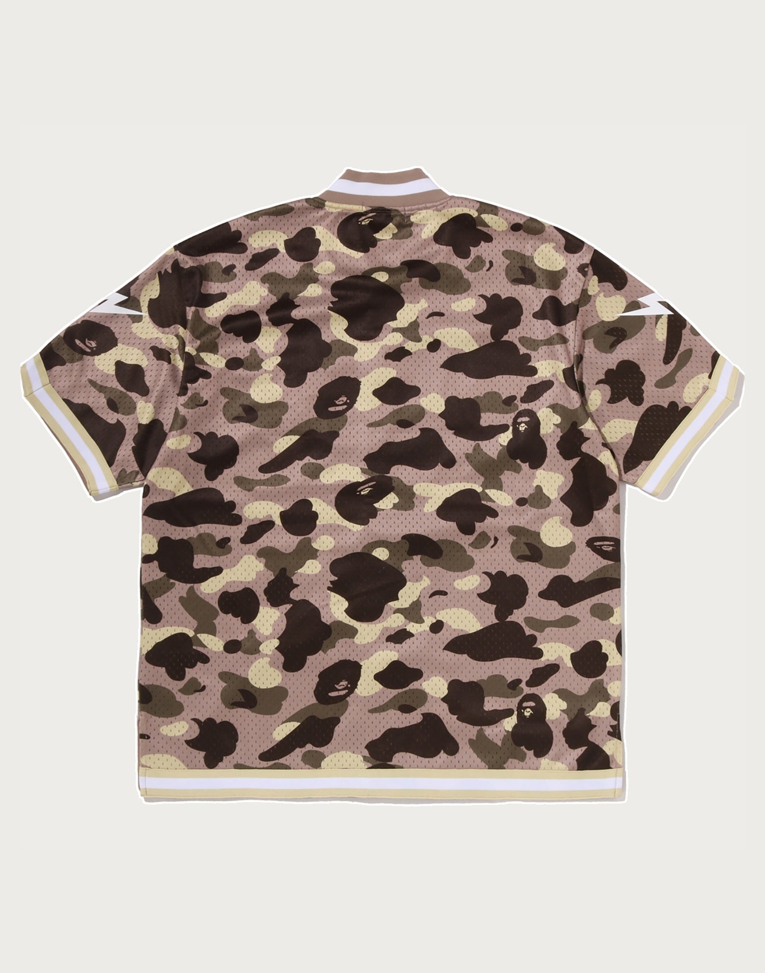COLOR CAMO MESH WARM UP RELAXED FIT SHIRT MENS