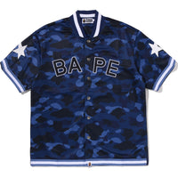 COLOR CAMO MESH WARM UP RELAXED FIT SHIRT MENS
