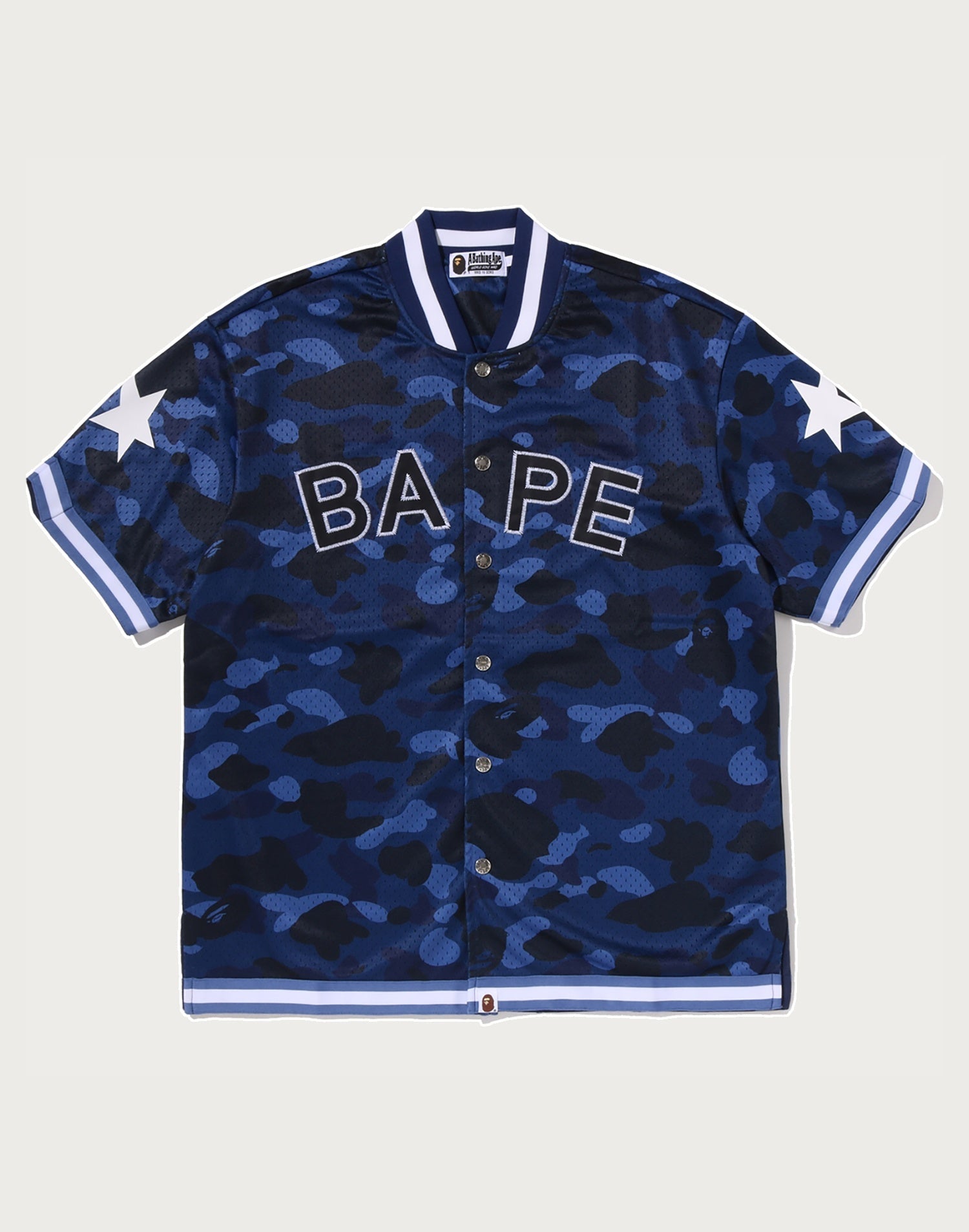 COLOR CAMO MESH WARM UP RELAXED FIT SHIRT MENS