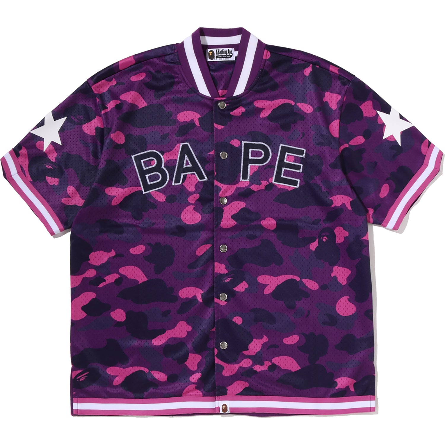 COLOR CAMO MESH WARM UP RELAXED FIT SHIRT MENS
